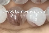 CPQ315 15.5 inches 14mm faceted round pink quartz beads wholesale