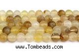 CPQ353 15.5 inches 10mm round yellow quartz gemstone beads