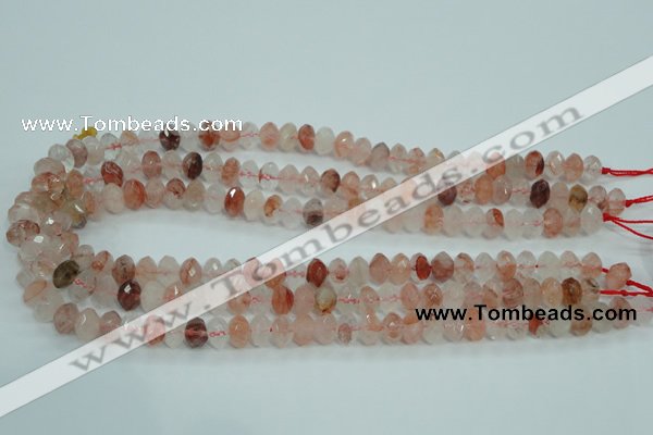 CPQ39 15.5 inches 6*10mm faceted rondelle natural pink quartz beads