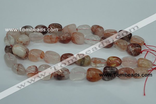 CPQ67 15.5 inches 10*14mm – 16*22mm nuggets natural pink quartz beads