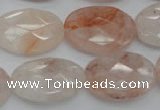 CPQ85 15.5 inches 18*25mm faceted oval natural pink quartz beads