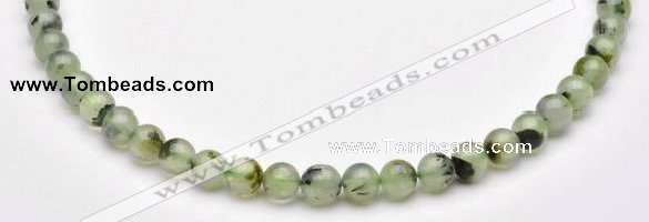 CPR02 AB grade 8mm round natural prehnite stone beads Wholesale