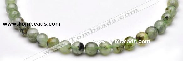 CPR03 AB grade natural prehnite 10mm round beads Wholesale