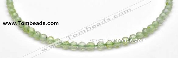 CPR04 A+ grade 6mm faceted round natural prehnite stone beads