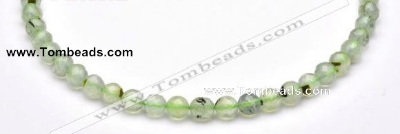 CPR05 A+ grade 8mm faceted round natural prehnite stone beads