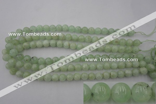 CPR102 15.5 inches 8mm round natural prehnite beads wholesale