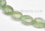 CPR11 A grade 10*12mm faceted oval natural prehnite stone beads