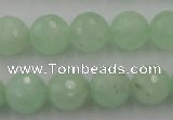 CPR115 15.5 inches 14mm faceted round natural prehnite beads wholesale