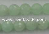 CPR115 15.5 inches 14mm faceted round natural prehnite beads wholesale