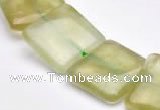 CPR16 A grade 18*18mm square natural Prehnite gemstone beads