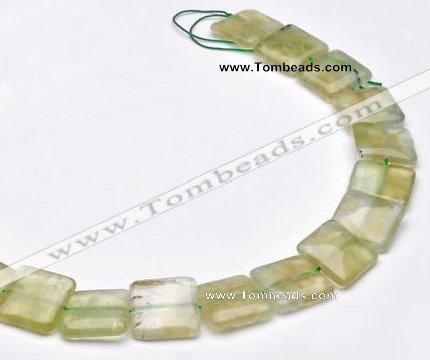 CPR16 A grade 18*18mm square natural Prehnite gemstone beads