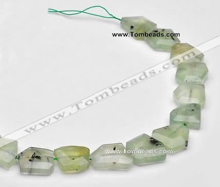 CPR21 Freeform A grade natural Prehnite gemstone beads Wholesale