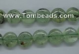 CPR212 15.5 inches 12mm flat round natural prehnite beads wholesale