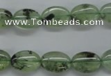 CPR221 15.5 inches 10*14mm oval natural prehnite beads wholesale