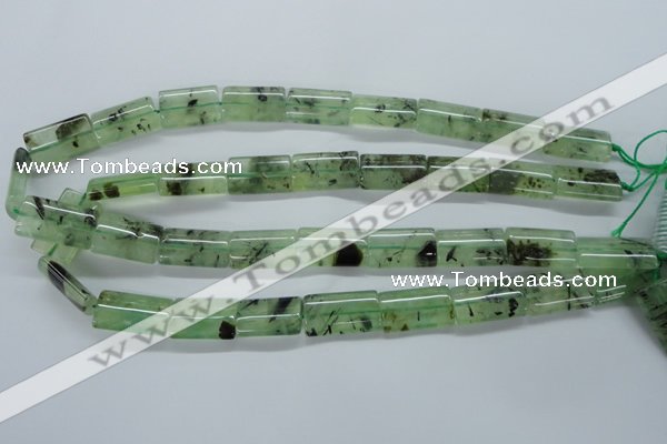 CPR245 15.5 inches 12*22mm flat tube natural prehnite beads wholesale