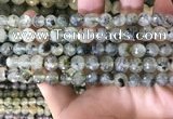 CPR352 15.5 inches 8mm faceted round prehnite beads wholesale