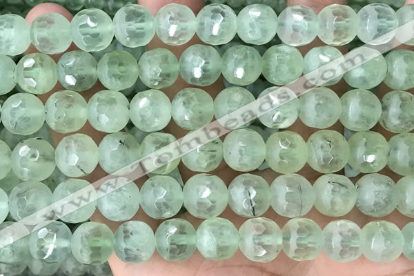 CPR367 15.5 inches 10mm faceted round prehnite gemstone beads