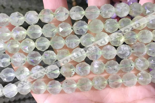 CPR378 15.5 inches 10mm faceted nuggets prehnite gemstone beads