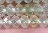 CPR380 15.5 inches 4*6mm faceted rondelle prehnite gemstone beads