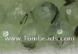 CPR412 15.5 inches 10mm faceted round prehnite gemstone beads