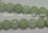 CPR53 15.5 inches 10mm faceted round natural prehnite beads