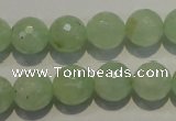 CPR54 15.5 inches 12mm faceted round natural prehnite beads