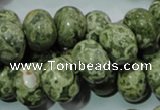 CPS03 15.5 inches 13*18mm rondelle green peacock stone beads wholesale