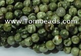 CPS04 15.5 inches 6mm round green peacock stone beads wholesale