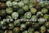 CPS05 15.5 inches 8mm round green peacock stone beads wholesale