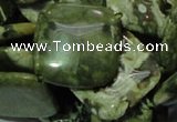 CPS22 15.5 inches 20*20mm rhombic green peacock stone beads wholesale