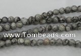 CPT101 15.5 inches 4mm round grey picture jasper beads