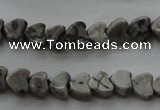 CPT184 15.5 inches 4*4mm heart grey picture jasper beads wholesale