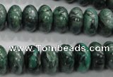 CPT200 15.5 inches 8*14mm rondelle green picture jasper beads