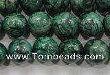 CPT207 15.5 inches 12mm round green picture jasper beads