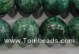 CPT211 15.5 inches 20mm round green picture jasper beads