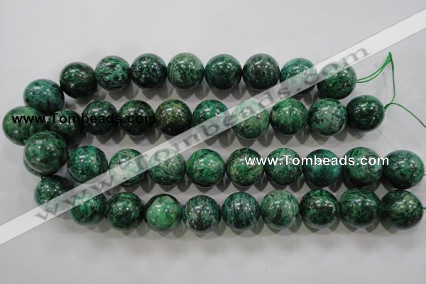 CPT211 15.5 inches 20mm round green picture jasper beads