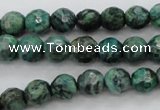 CPT303 15.5 inches 6mm faceted round green picture jasper beads