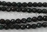 CPT401 15.5 inches 6mm faceted round green picture jasper beads