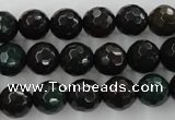 CPT403 15.5 inches 10mm faceted round green picture jasper beads