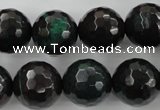 CPT406 15.5 inches 16mm faceted round green picture jasper beads