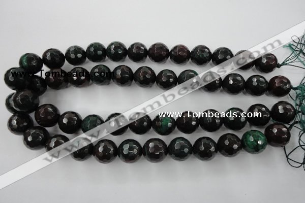 CPT406 15.5 inches 16mm faceted round green picture jasper beads