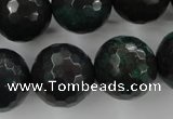 CPT407 15.5 inches 18mm faceted round green picture jasper beads