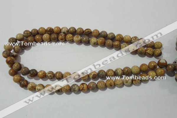 CPT453 15.5 inches 10mm round picture jasper beads wholesale