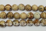 CPT502 15.5 inches 8mm faceted round picture jasper beads wholesale