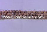 CPT520 15.5 inches 4mm round matte picture jasper beads