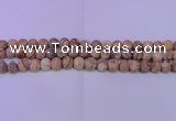 CPT521 15.5 inches 6mm round matte picture jasper beads