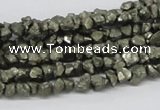 CPY01 16 inches 6mm nugget pyrite gemstone chip beads wholesale