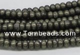 CPY08 16 inches 3*6mm rondelle pyrite gemstone beads wholesale