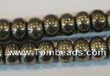 CPY102 15.5 inches 8*12mm rondelle pyrite gemstone beads wholesale