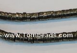 CPY115 15.5 inches 3*6mm heishi pyrite gemstone beads wholesale